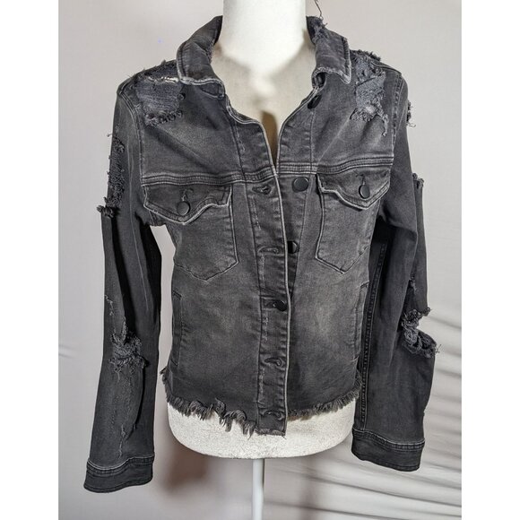 Raiine Black Distressed Denim Malibu Jacket - Picture 6 of 9